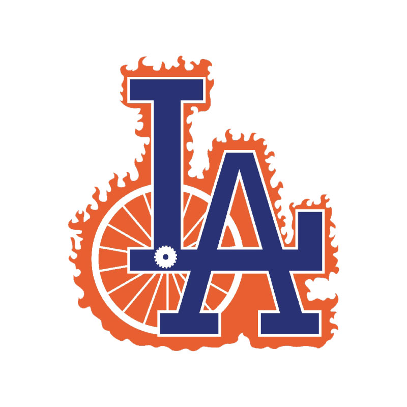 Los Angeles Hotwheels wheelchair basketball team logo