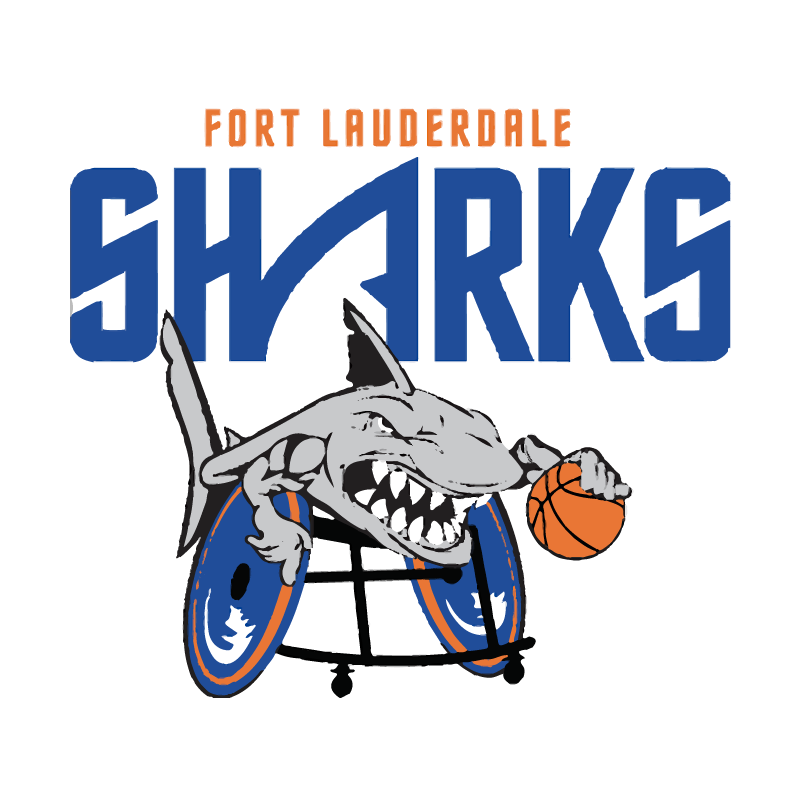 Ft Lauderdale Sharks Wheelchair Basketball Team Logo
